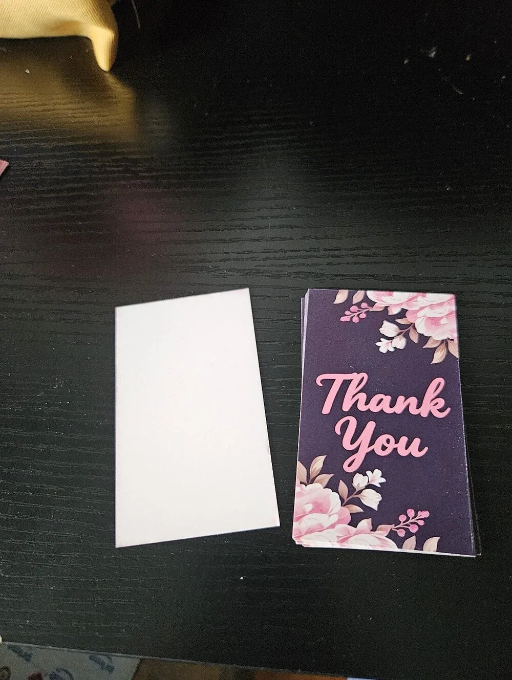 Purple And Pink Floral Thank You Cards